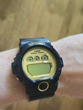 Casio Baby-G Black and Gold Digital Watch